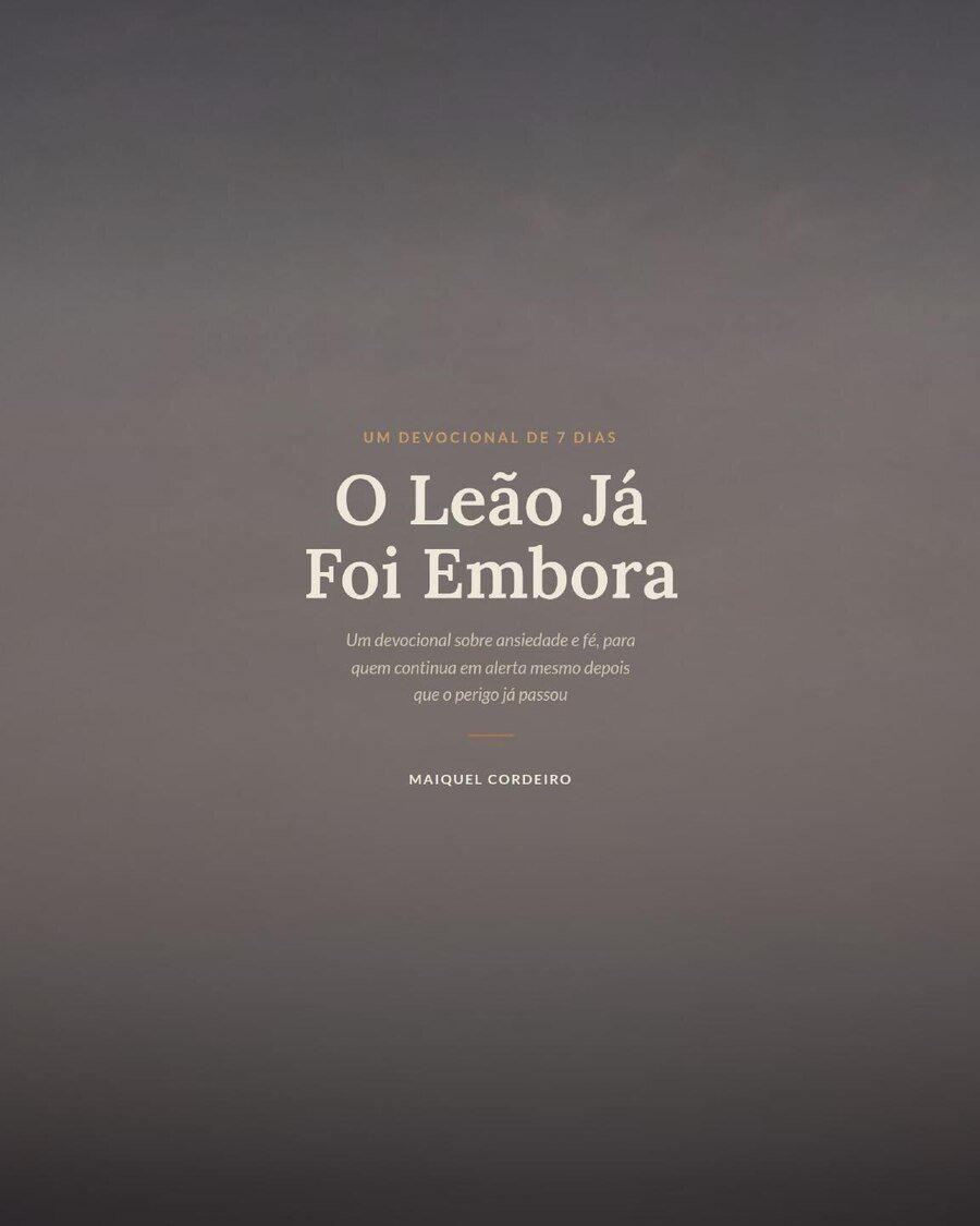Capa do devocional O Leão Já Foi Embora